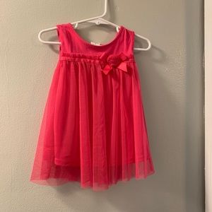 Pink flowing sleeveless girls dress